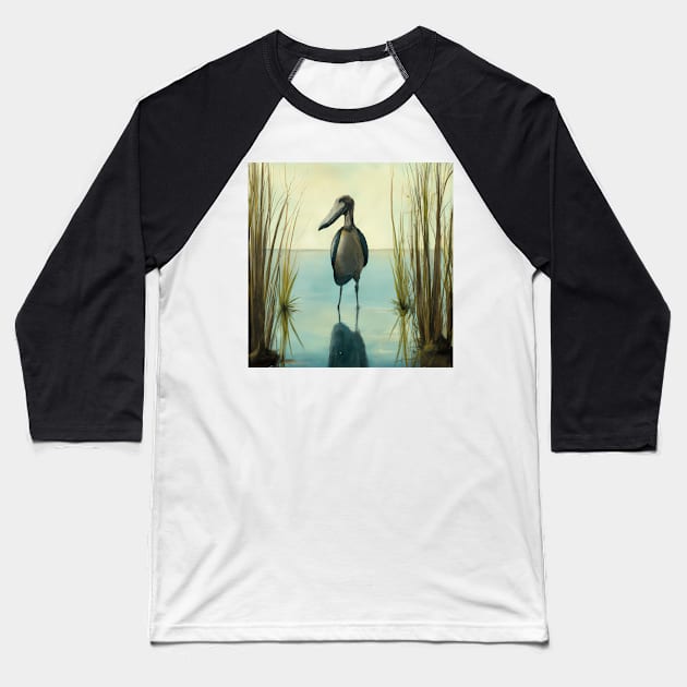 The Shoebill Stork Baseball T-Shirt by thatmacko